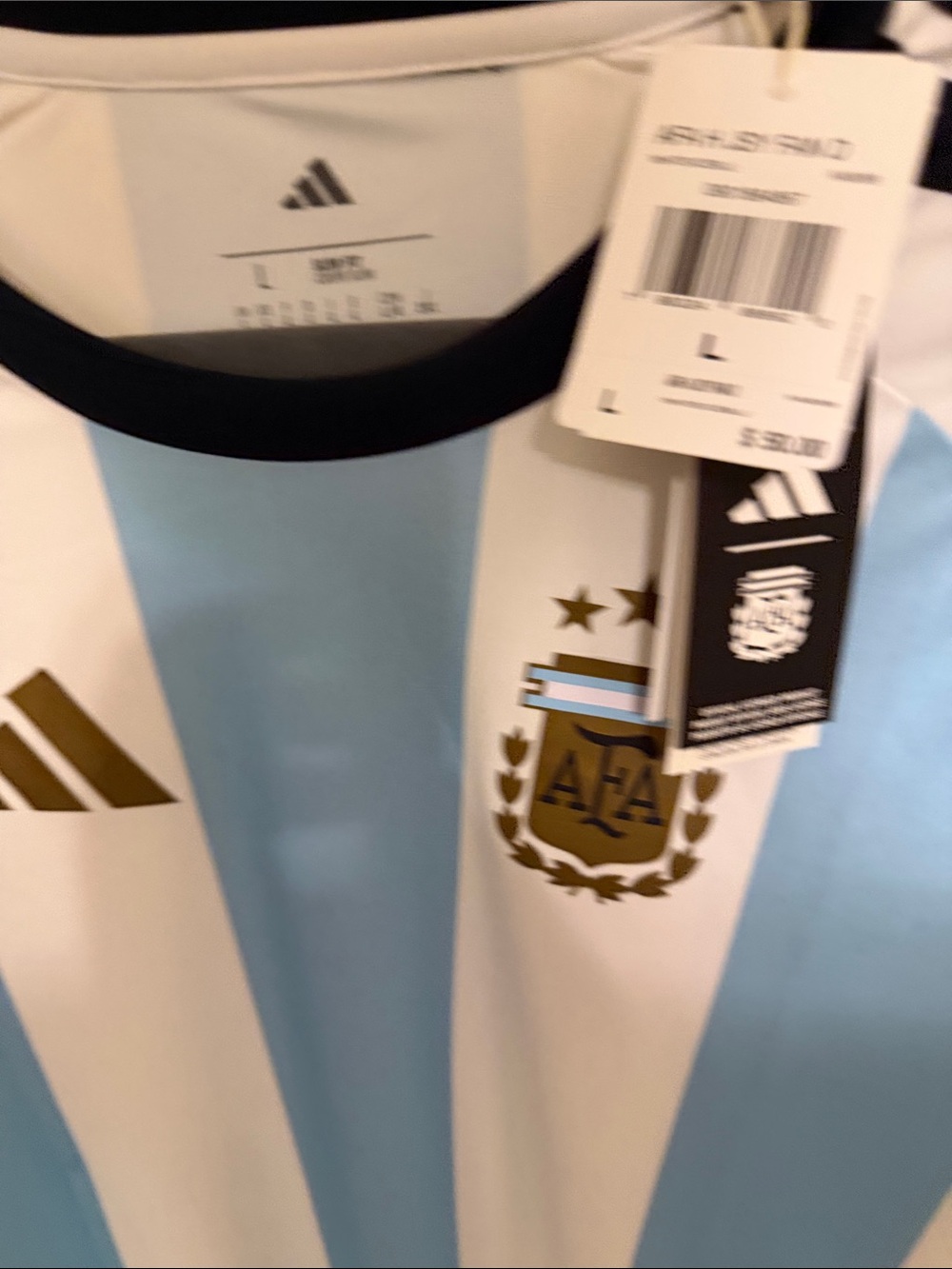 2026 FIFA World Cup Authentic Adidas Argentina Home Soccer Jersey - Picture 3 of 4